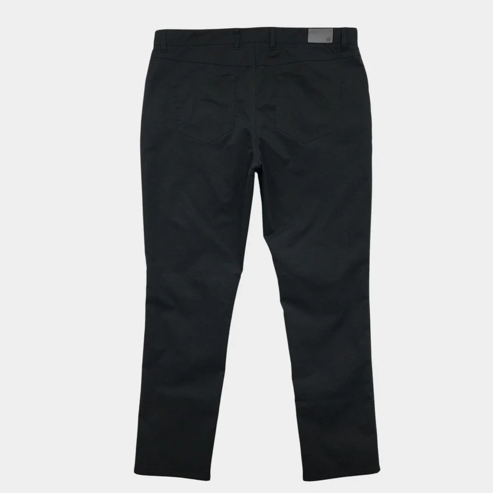 Peter Millar EB66 Performance Five-Pocket Pants Mens 38x32 Black Golf Trousers